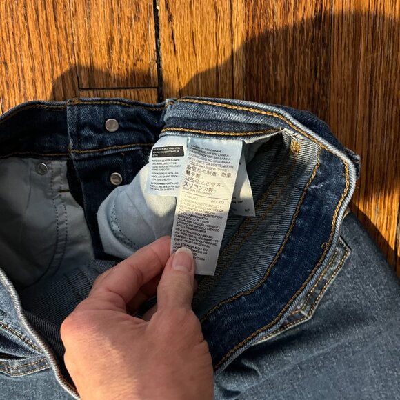 wedgie bright blue straight cottagecore coastal high waist straight cropped leg - Picture 4 of 5